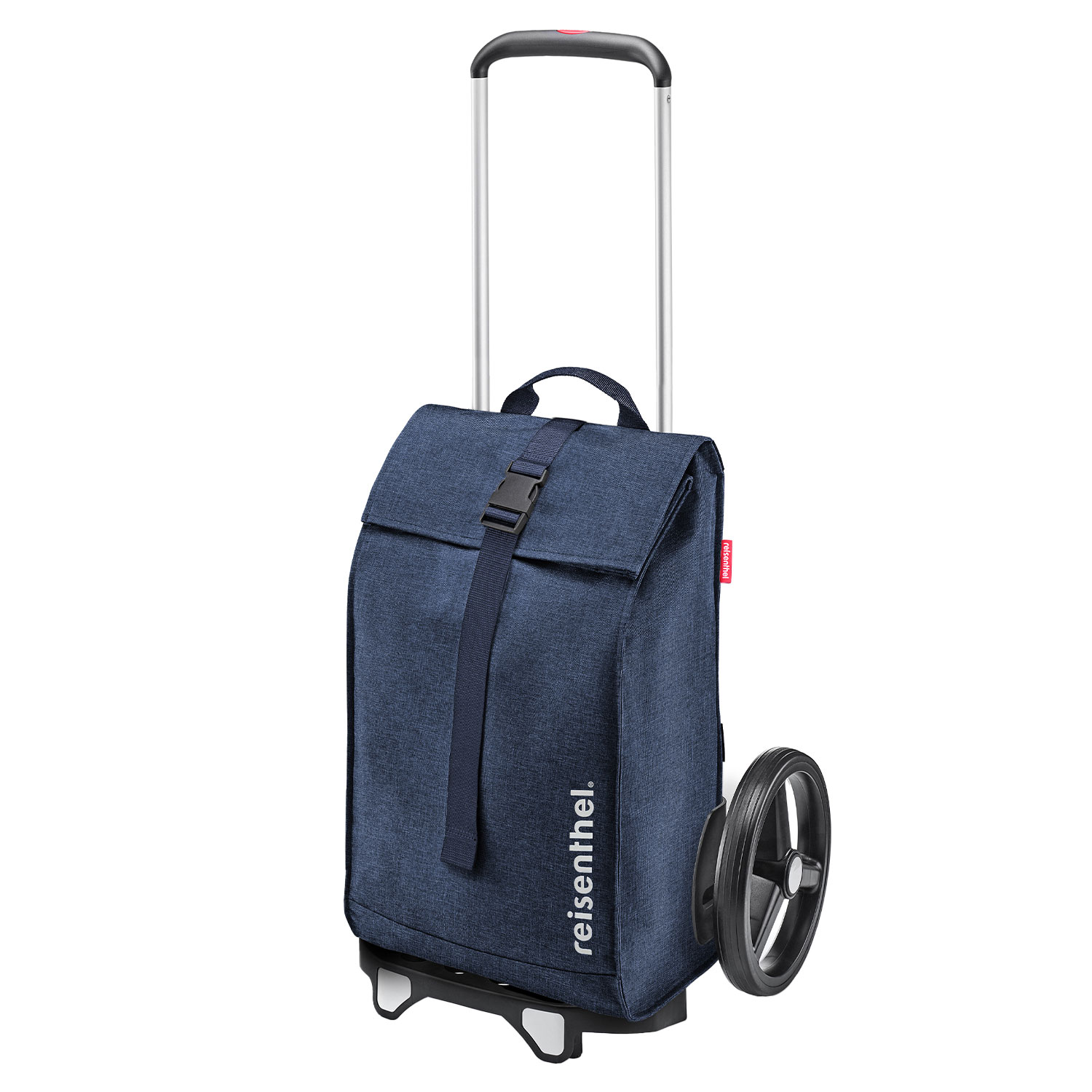 Der Einkaufstrolley von reisenthel - dunkelblau mit Rädern und Tasche citycruiser 40L twist navy