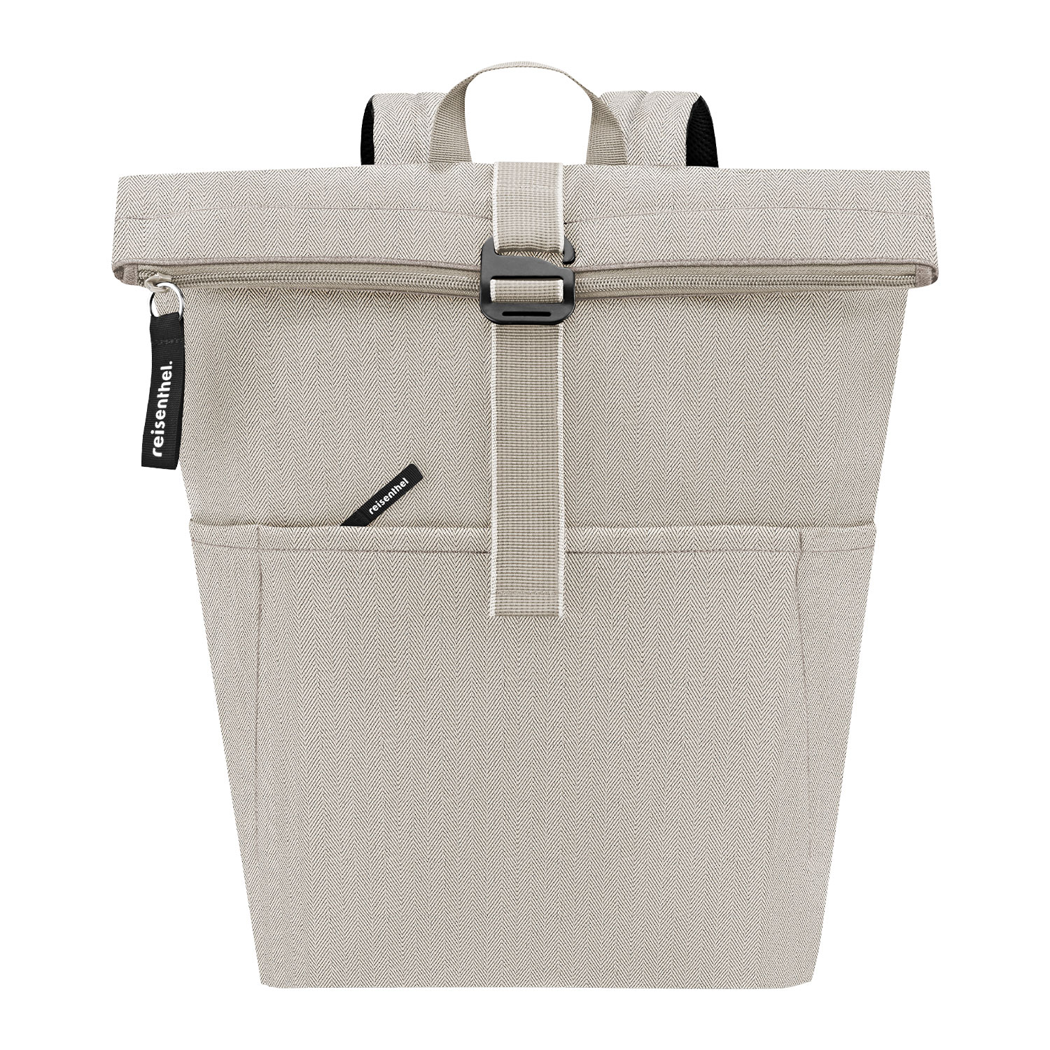 rolltop-Rucksack von reisenthel - beige strukturierter Stoff - Rucksack für Studium und Stadt