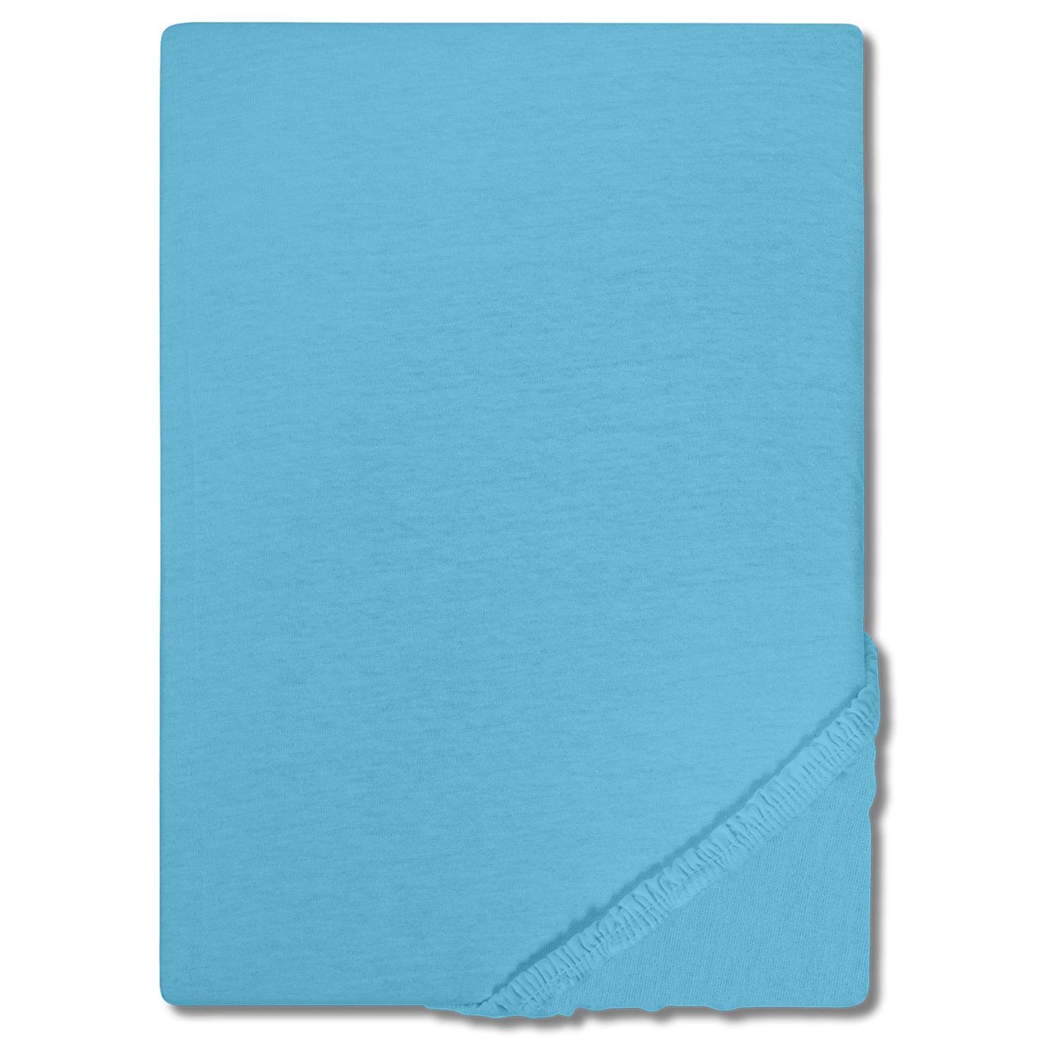 Setex Feinbiber Spannbettlaken türkis 90 x 200 cm