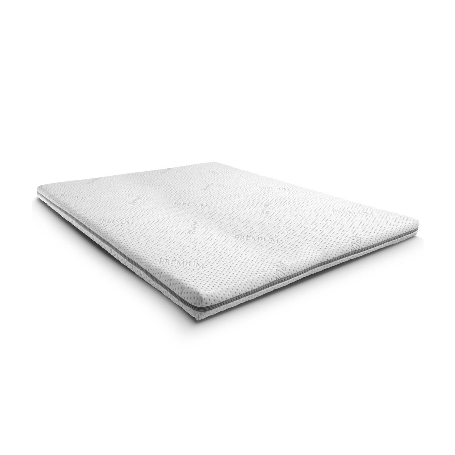 Kaltschaumtopper Supportho Premium Topper 120 x 200 cm H3, Höhe 9 cm, Härtegrad H3 mit antibakteriellem Bezug