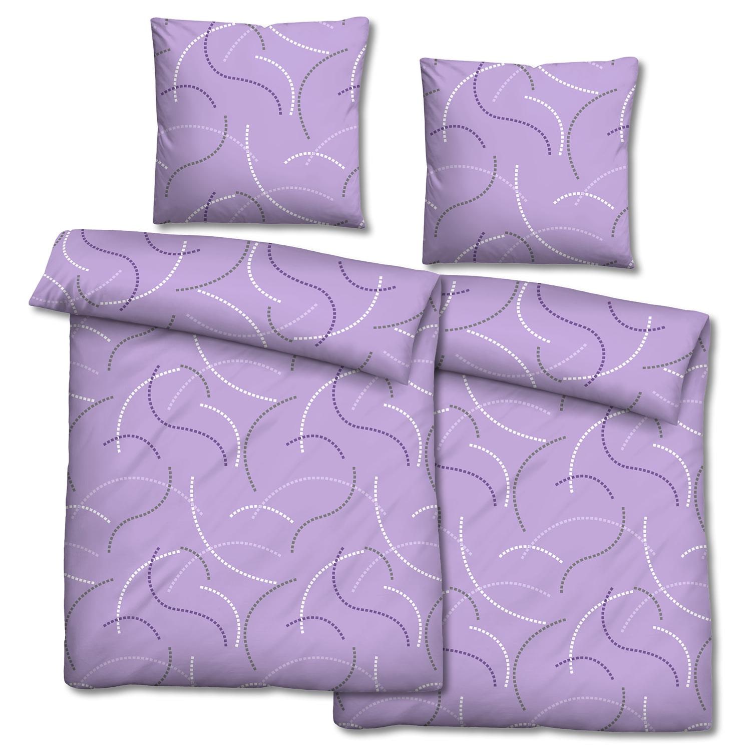 Doppelpack Mikrofaser Bettwäsche 155 x 220 + 80 x 80 cm