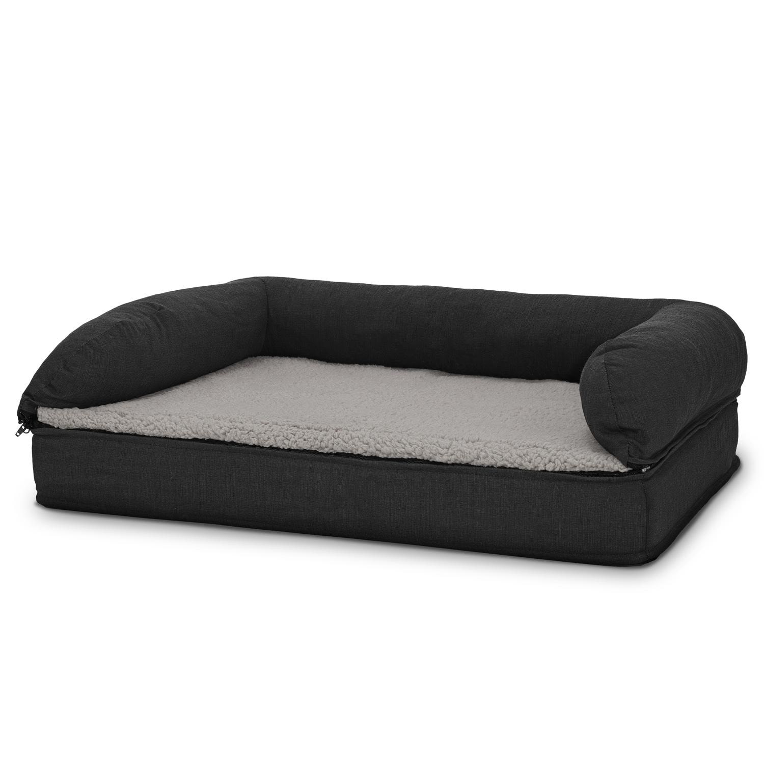 100 x 70 x 27 cm orthopädisches Hundebett mit Rückenlehne Größe M