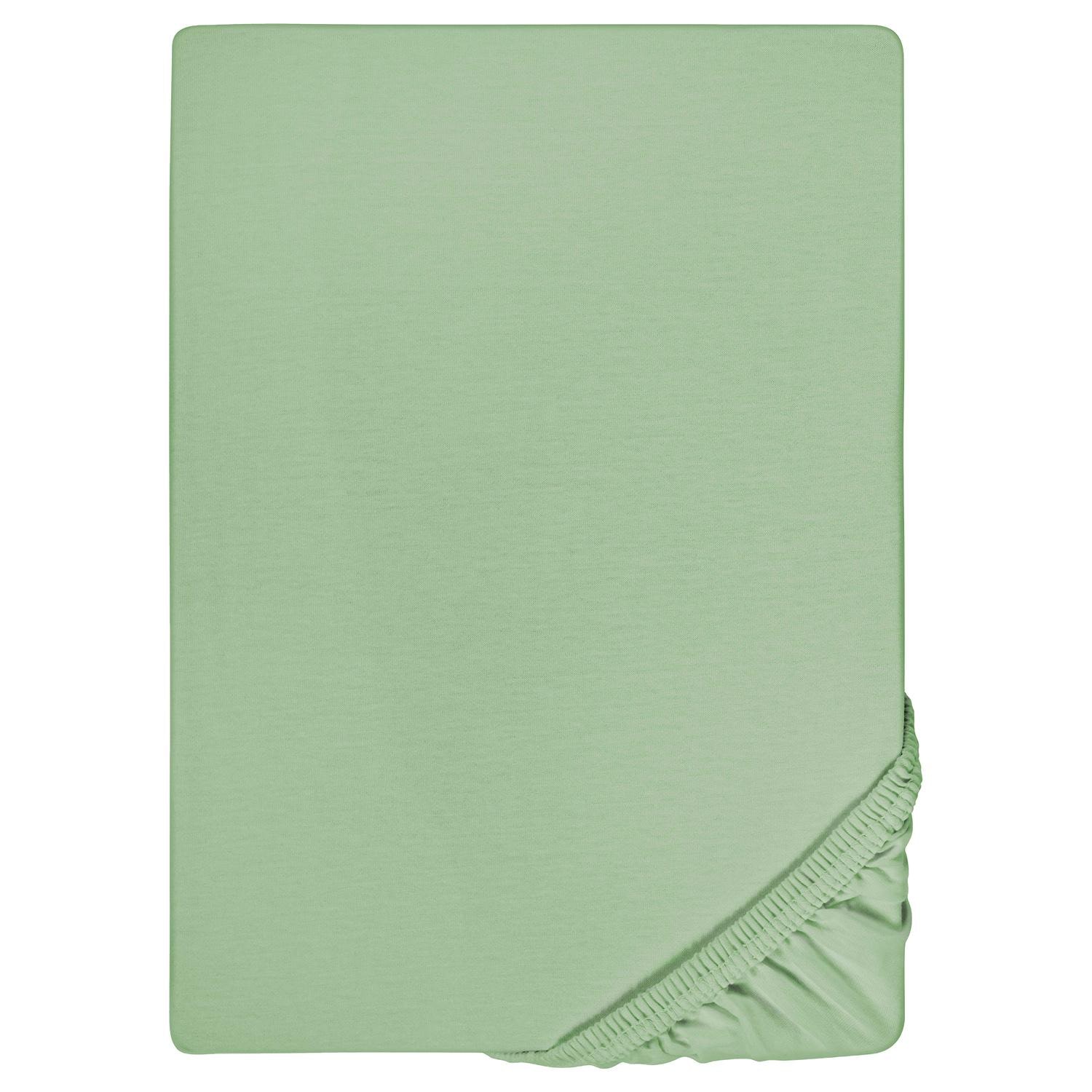 Spannbettlaken Microfaser Interlock-Jersey grün 90 x 190 - 100 x 200 cm 180 x 200 - 200 x 200 cm