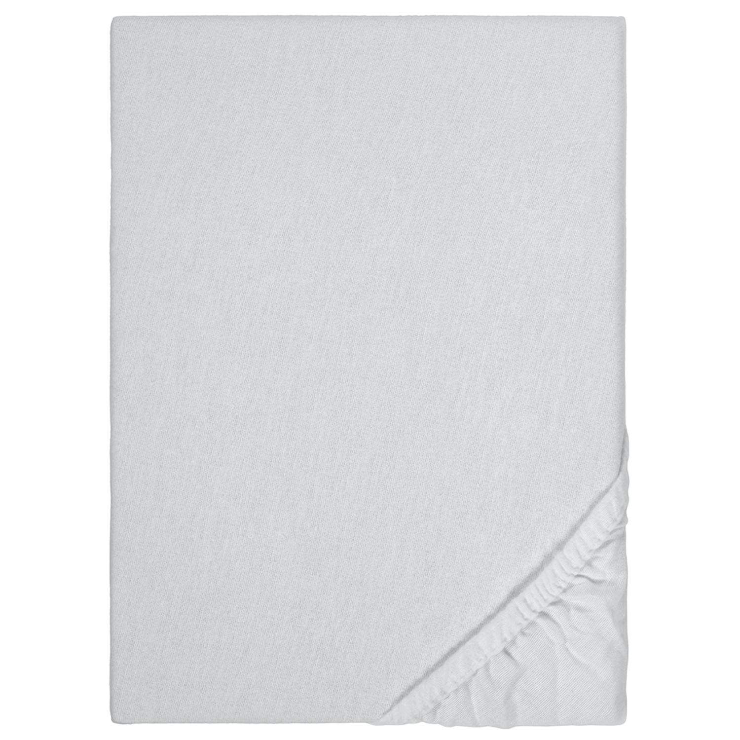 Spannbettlaken Winterflausch silber grau 140 x 190 - 160 x 200 cm