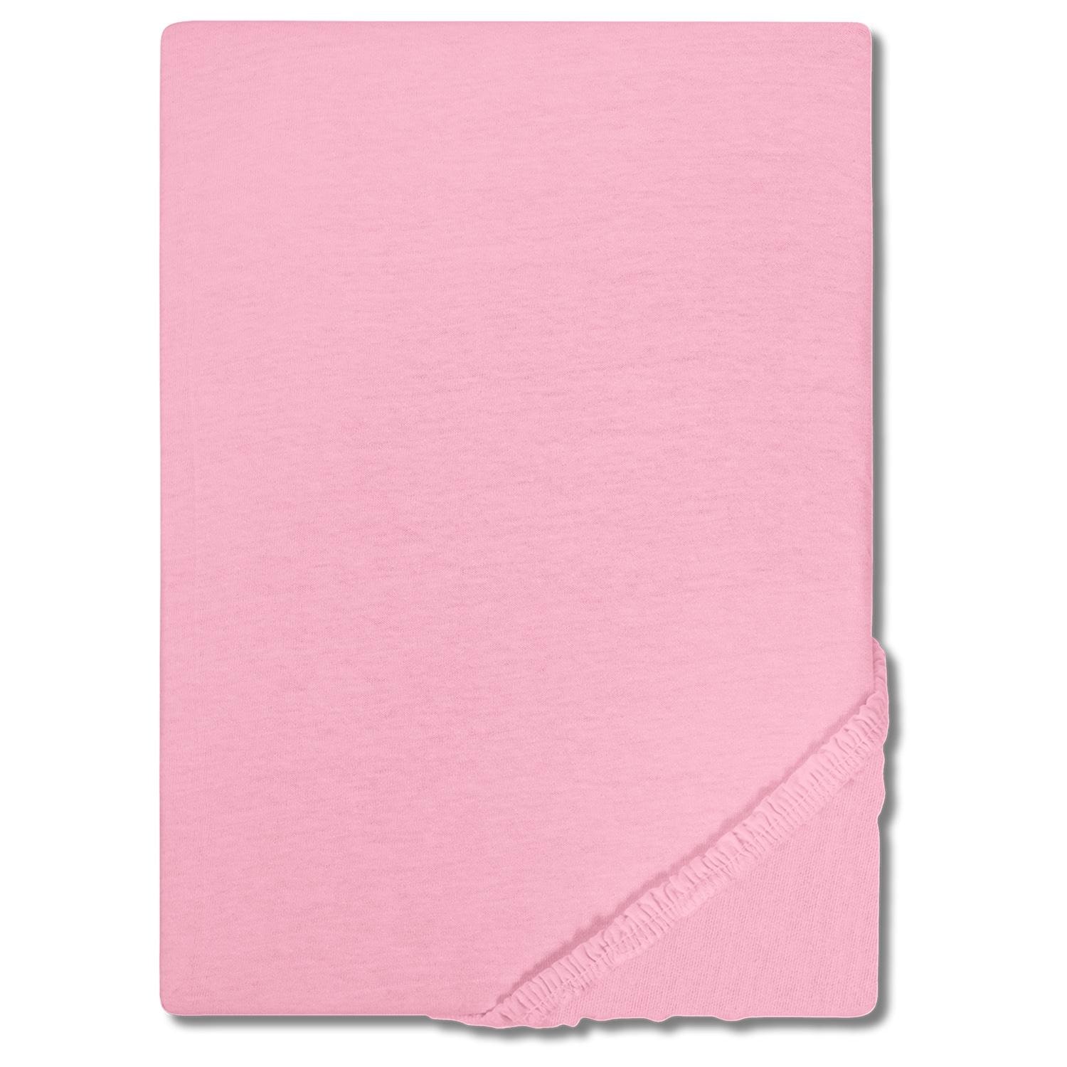 Setex Molton Köper Spannbettlaken rosa 90 x 200 cm