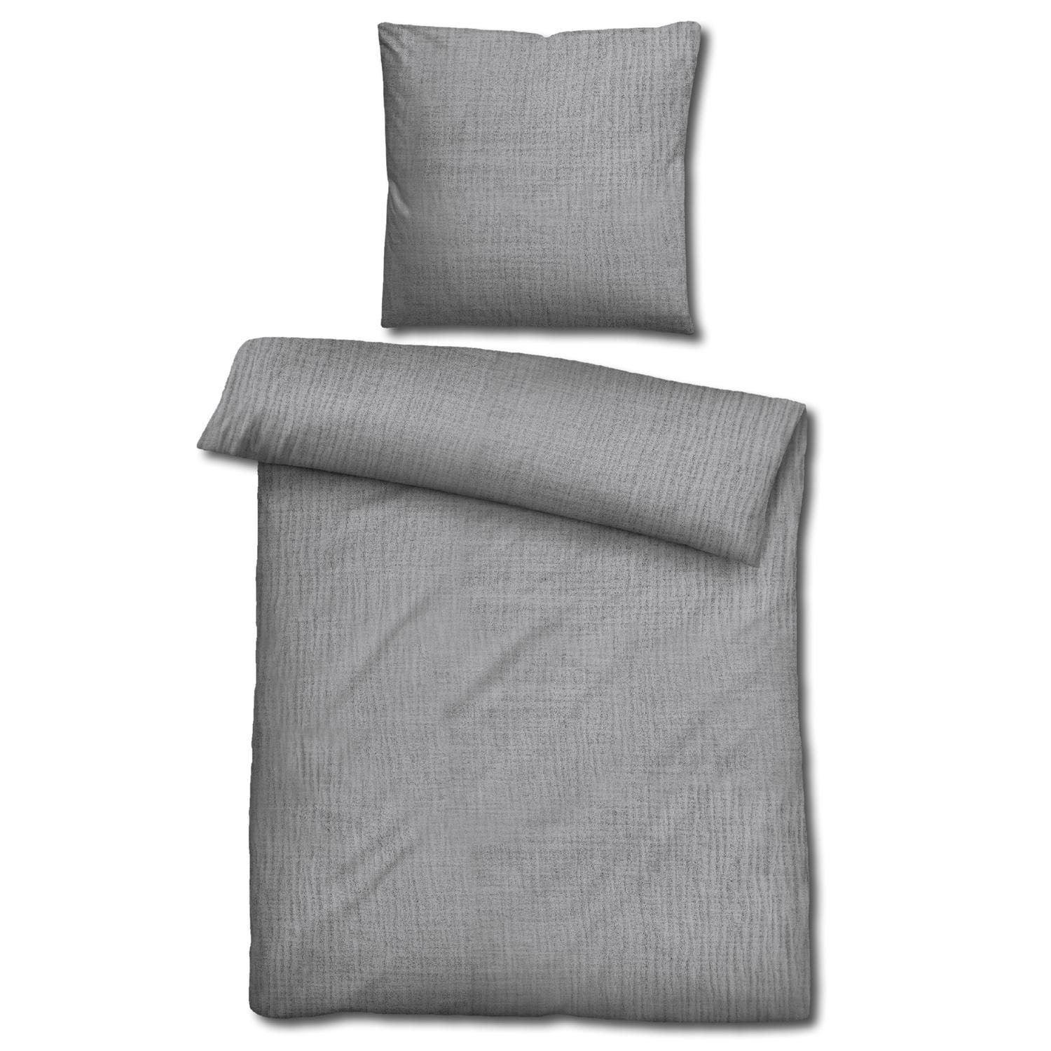 Sleezzz® Musselin Bettwäsche grau 135 x 200 cm + 80 x 80 cm