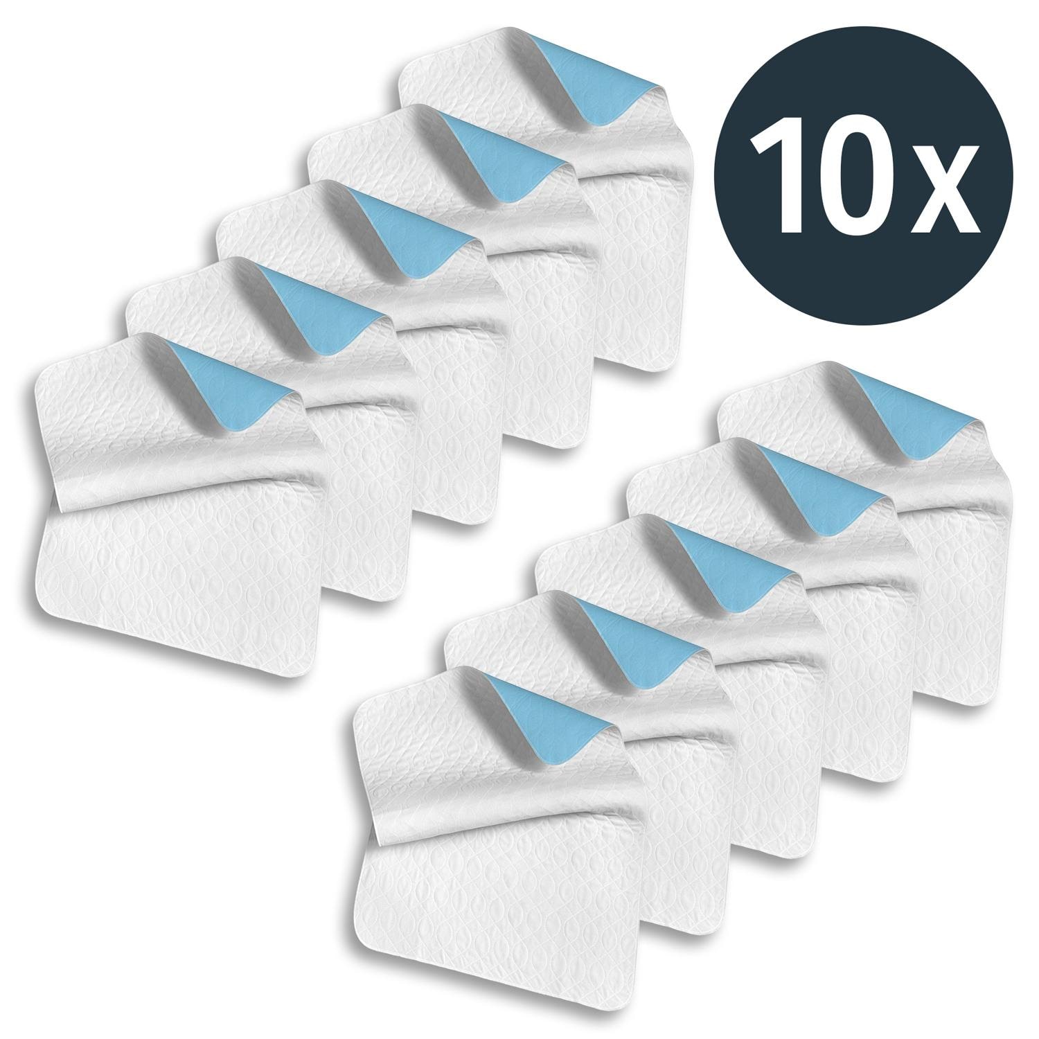 Sleezzz Vital wasserdichte Saugvlies Matratzenauflage, 75 x 90 cm, zum Schutz der Matratze im 10er-Pack