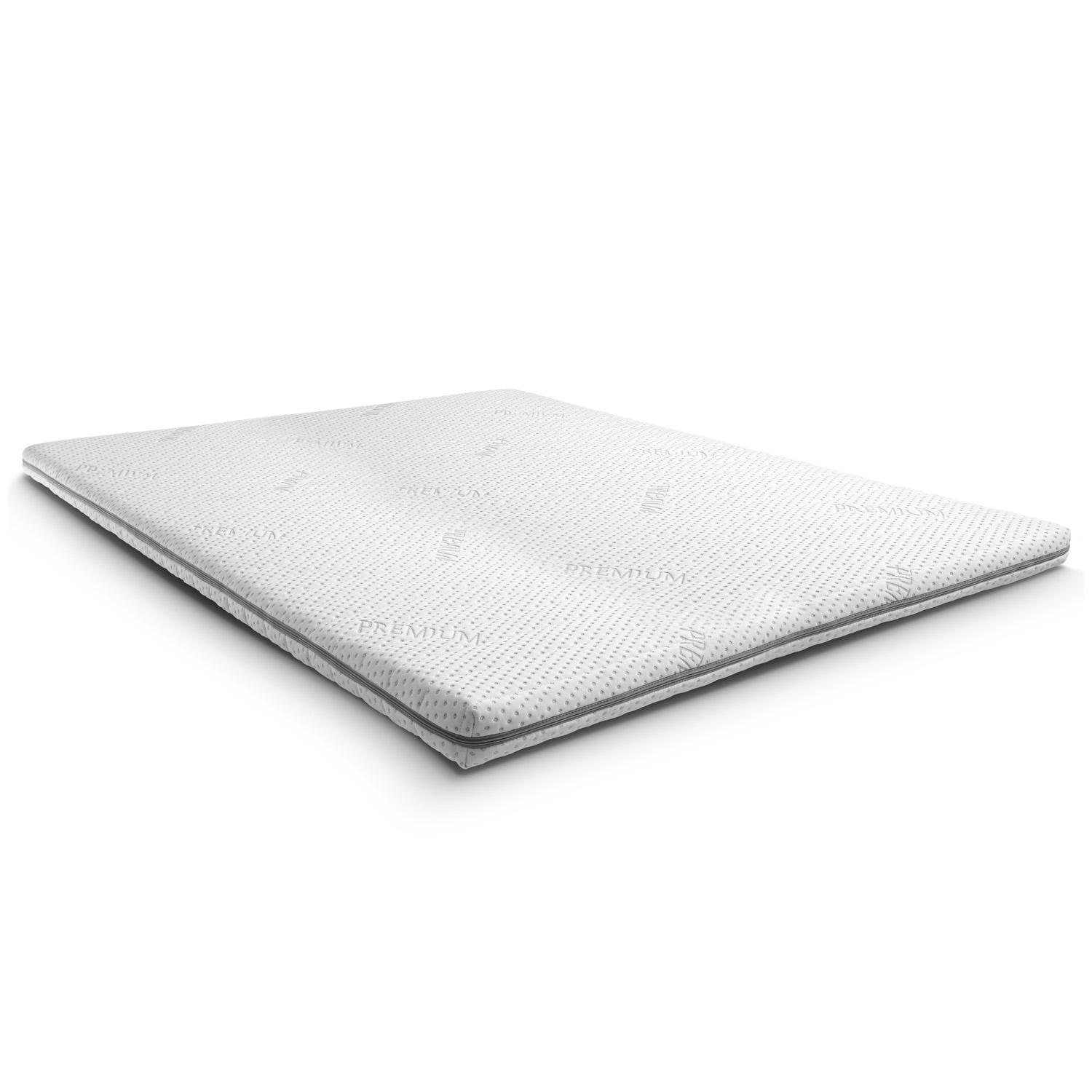 Kaltschaumtopper Supportho Premium Topper 180 x 200 cm H3, Höhe 9 cm, Härtegrad H3 mit antibakteriellem Bezug