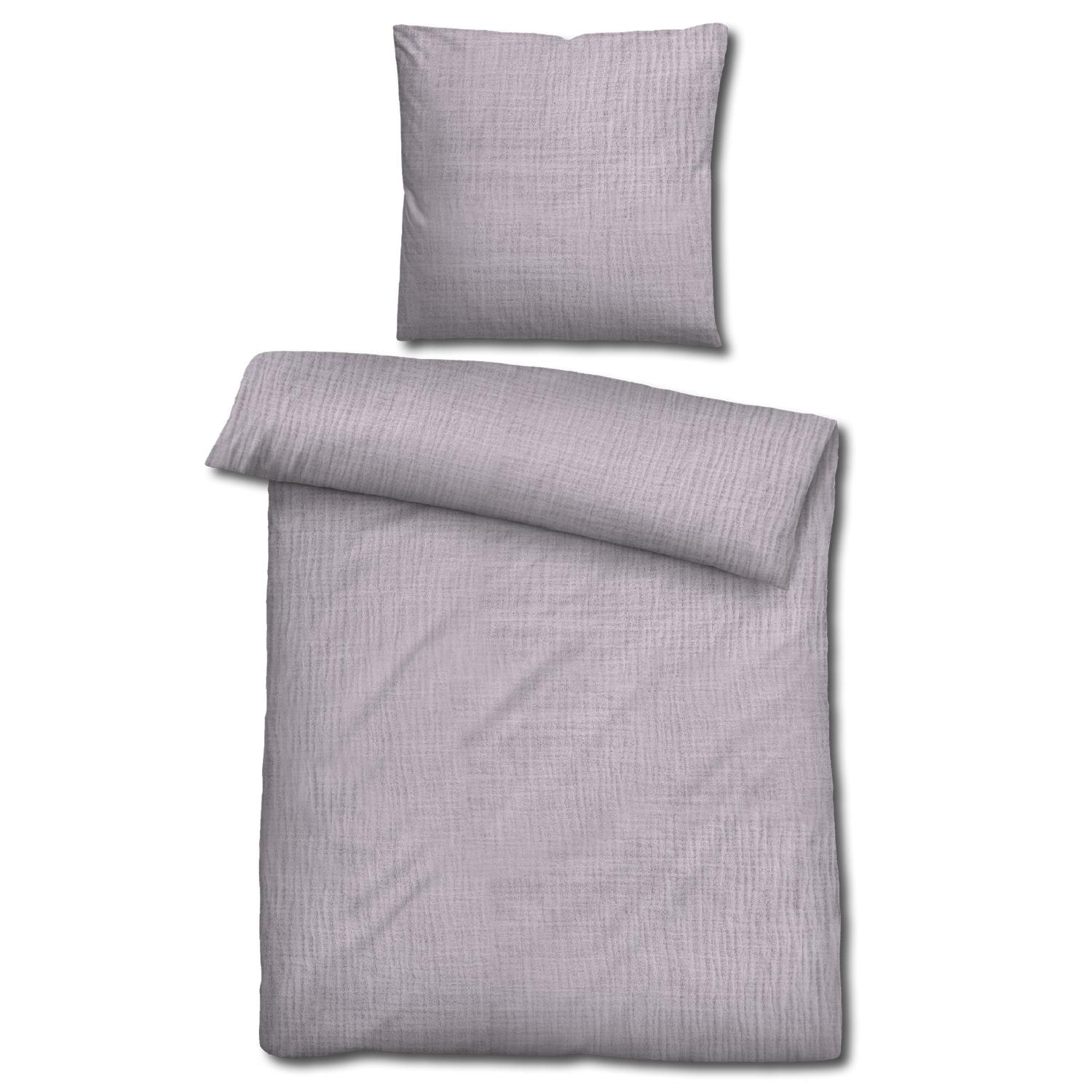 Sleezzz® Musselin Bettwäsche lila 155 x 220 cm + 80 x 80 cm