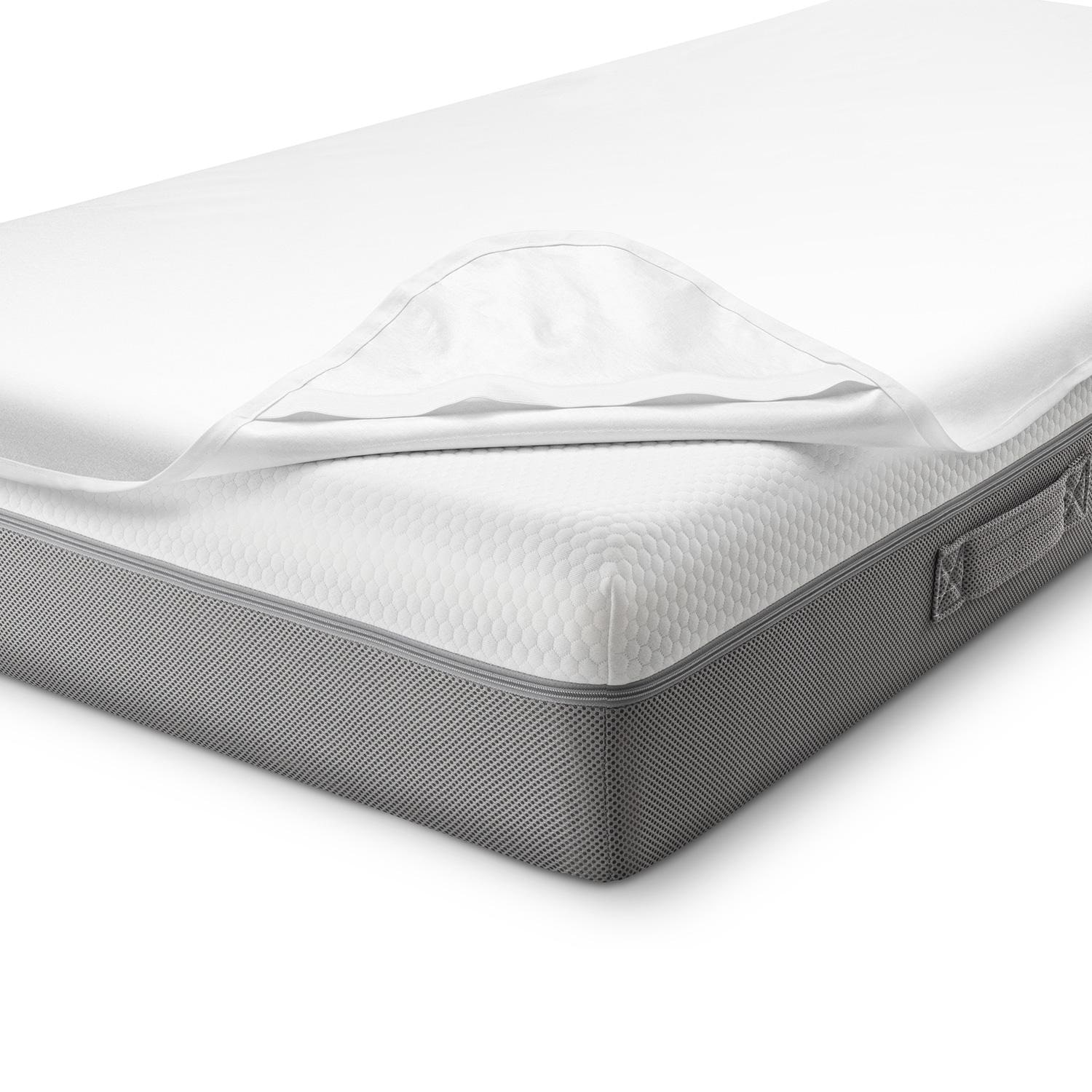 Sleezzz Vital wasserdichter Molton Matratzenschutz Fixspann 140 x 200 cm, Matratzenschoner aus 100% Baumwolle in weiß