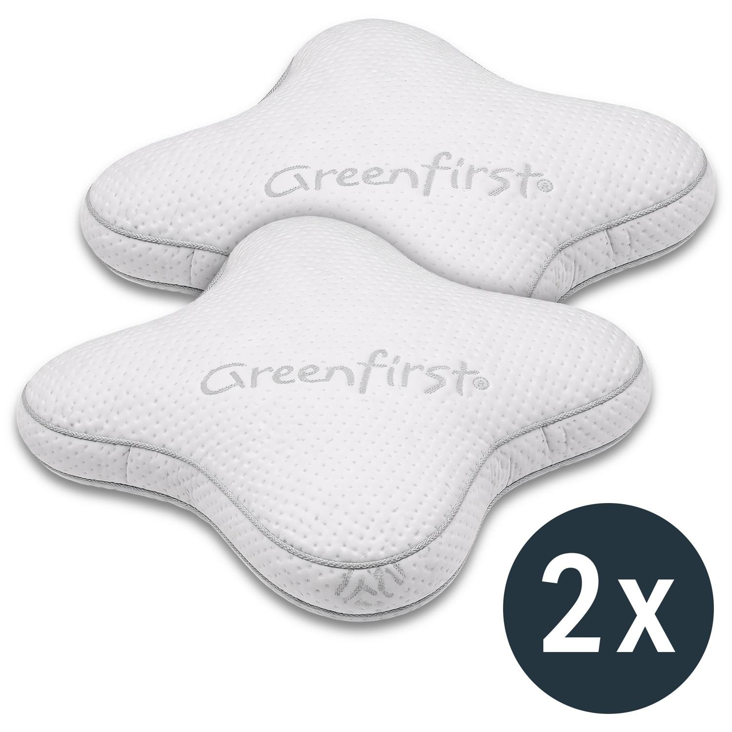 2 x Sleezzz® Premium Gelschaum Kontur- und Bauchschläfer Kissen