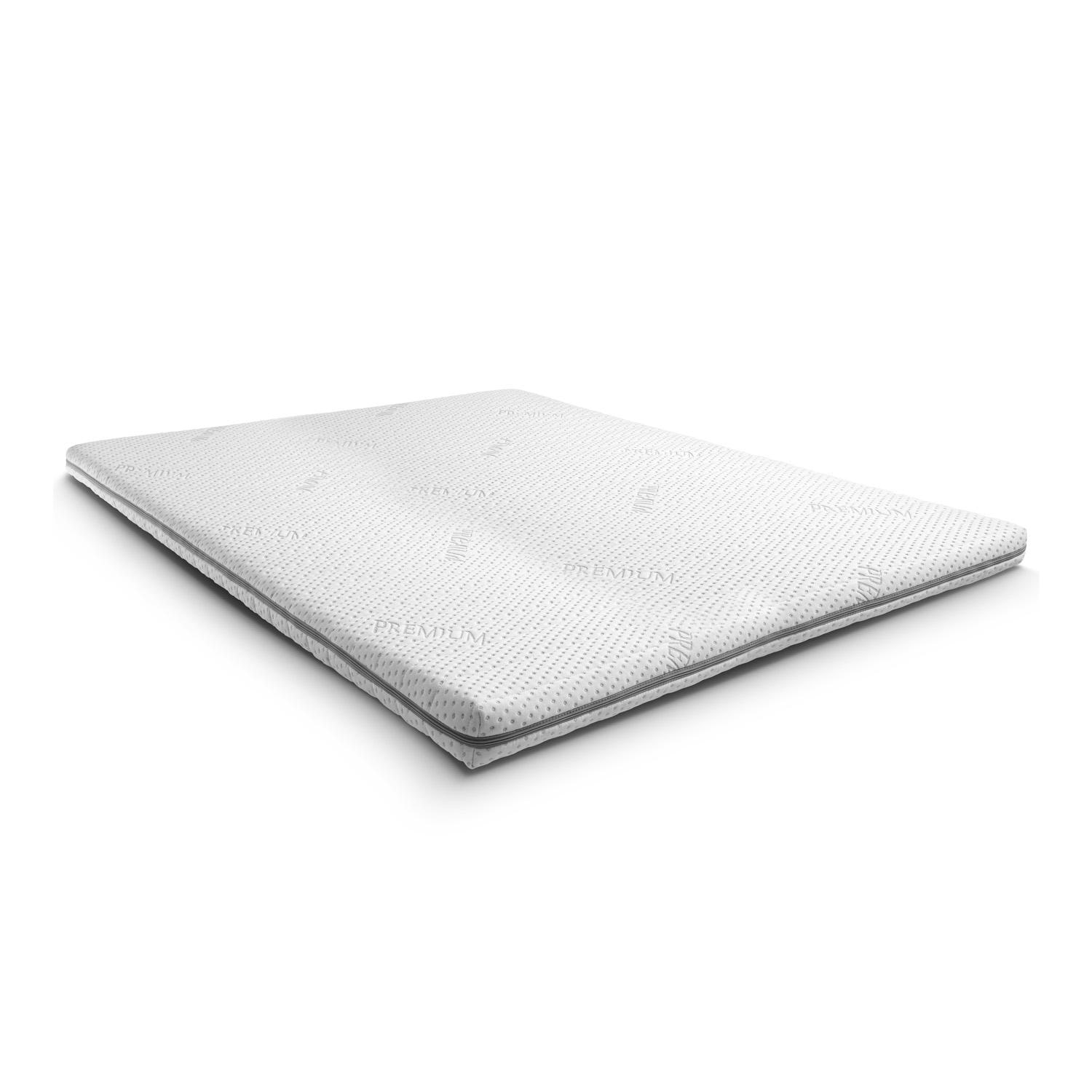 Kaltschaumtopper Supportho Premium Topper 140 x 200 cm H3, Höhe 8 cm, Härtegrad H3 mit antibakteriellem Bezug