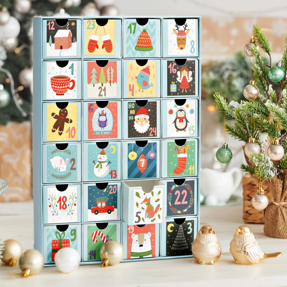 Adventskalender individuell befüllbar, 24 Boxen