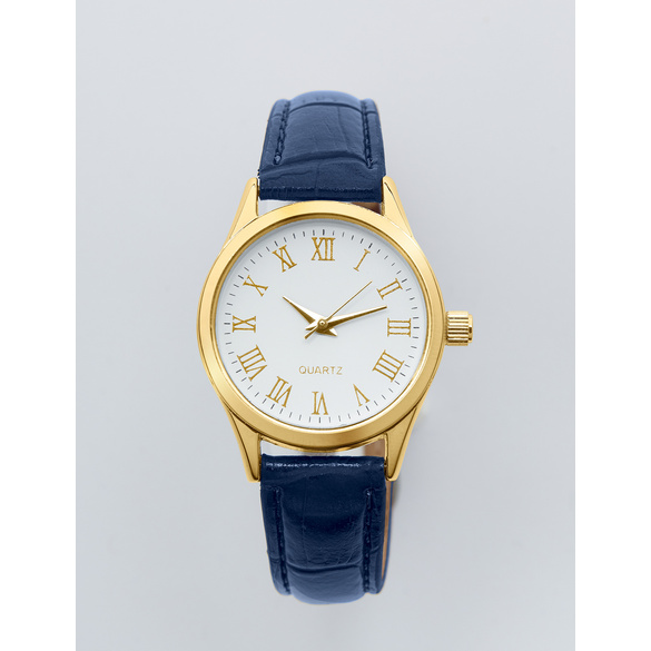 Armbanduhr mit Kroko-Prägung-Armband