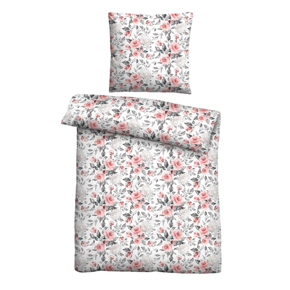 Castell Nicki Bettwäsche Rosen altrosa, 1x 135x200 cm + 1x 80x80 cm