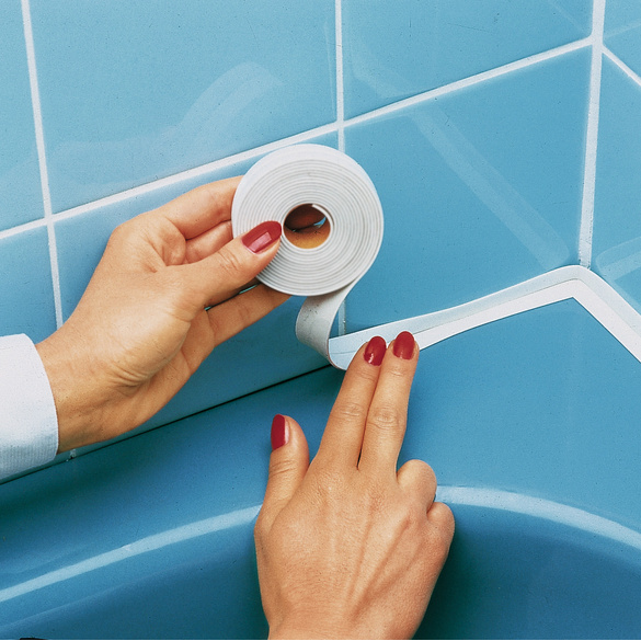 Dichtband für Dusche, Bad & Sanitär, selbstklebend, weiß