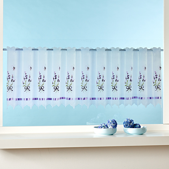 Fensterfolie 'Gardine mit Lavendel'