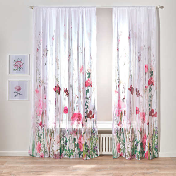 Gardine 'Blumenwiese' 140 x 230 cm Eldo