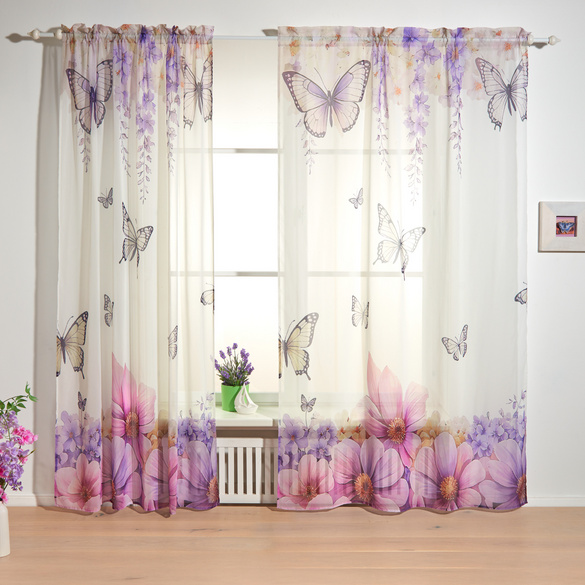 Gardine 'Schmetterlinge' 140x230cm Eldo