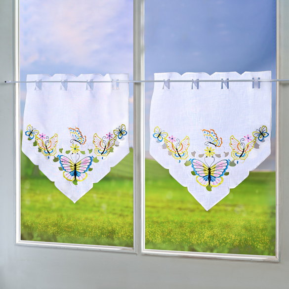 Gardine 'Schmetterlinge' 35x40 cm