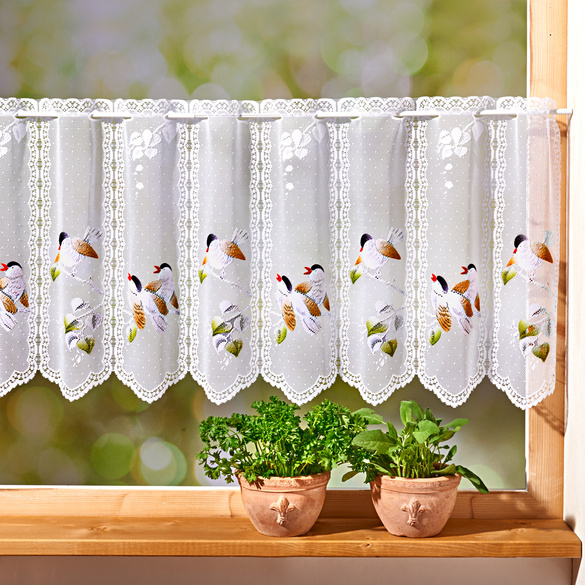 Gardine 'Vögelchen' 150 x 45 cm
