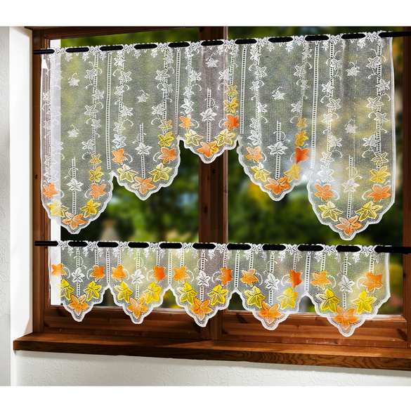 Gardinen-Set 'Herbstlaub', 2-tlg.