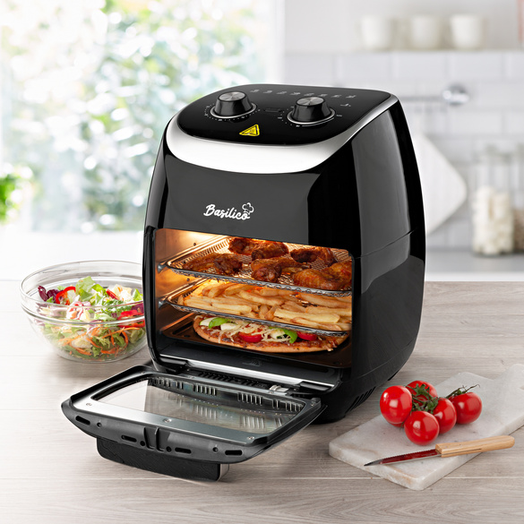 Heißluft-Fritteuse XXL mit Sichtfenster Basilico