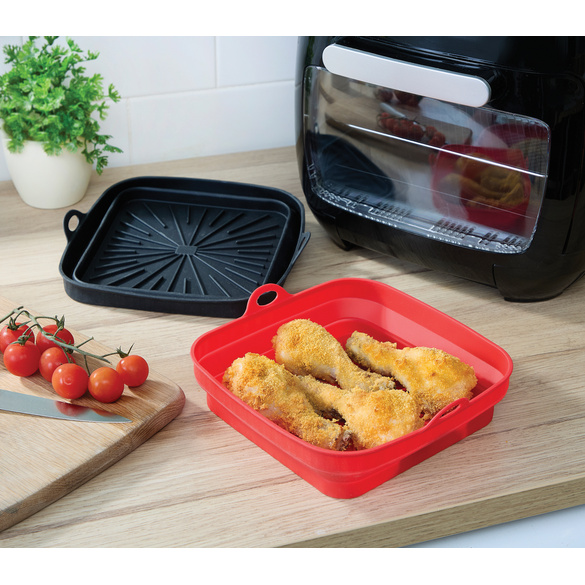 Heißluftfritteusen-Körbe quadratisch 2er-Set Basilico