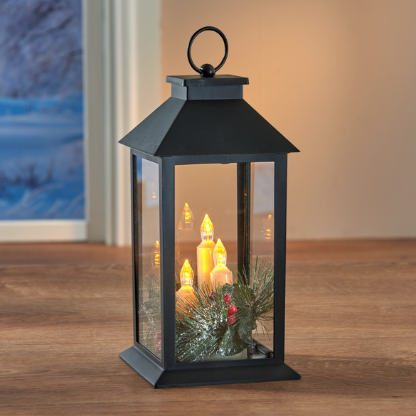LED-Laterne im Vintage-Stil mit 3 Kerzen Eldo