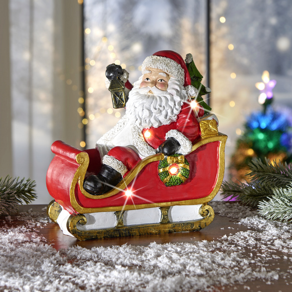 LED-Weihnachtsdeko 'Weihnachtsmann im Schlitten' Eldo