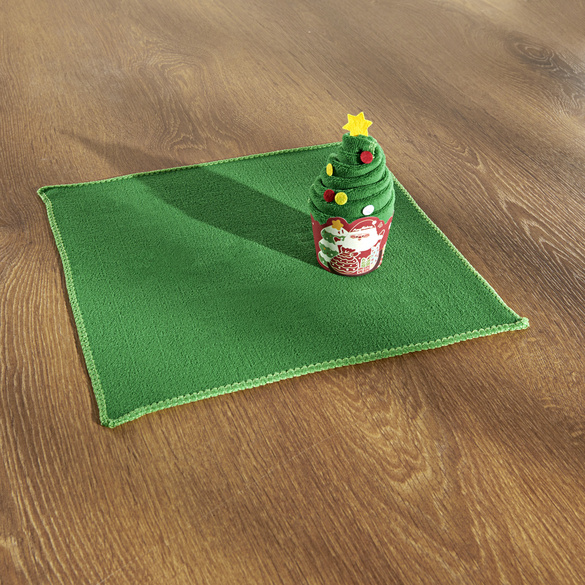 Magisches Handtuch - Mikrofasertuch als Tannenbaum Geschenkidee