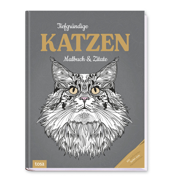Malbuch 'tiefgründige Katzen'