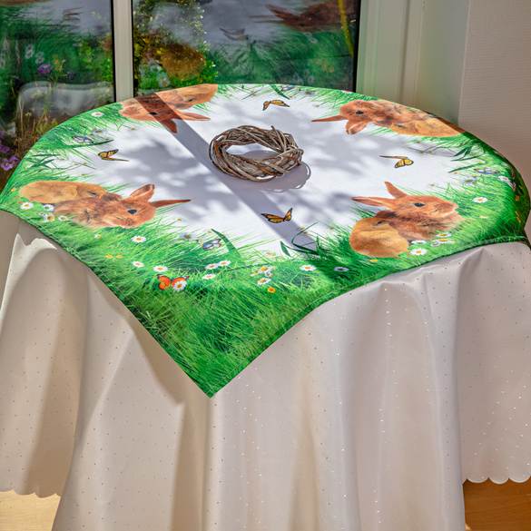 Mitteldecke 'Hasen', 85x85 cm