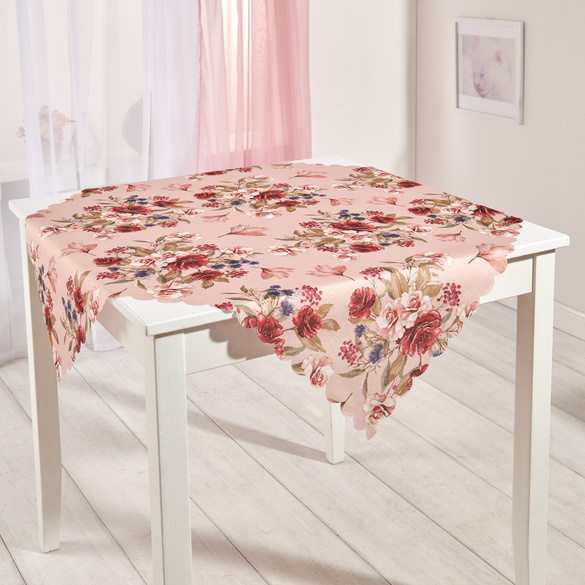 Mitteldecke 'Rosen' 80x80cm Schäfer