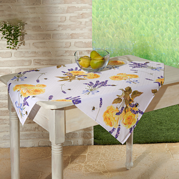 Mitteldecke 'Rosen & Lavendel' Casa Bonita, 85x85 cm