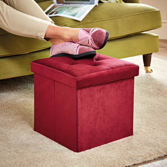 Sitzhocker mit Stauraum bordeaux Eldo
