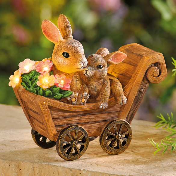 Solardeko 'Bollerwagen mit Hasen' Gainsborough