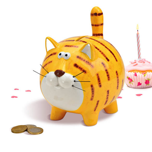 Spardose 'Katze' aus Keramik