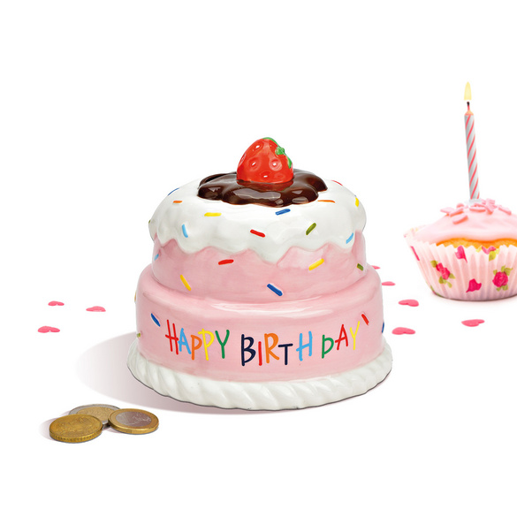 Spardose 'Torte' aus Keramik