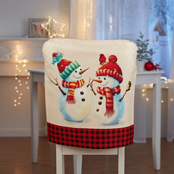 Stuhlhussen 'Schneemann' Eldo, 2er-Set