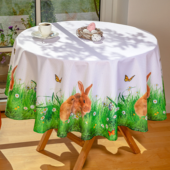 Tischdecke 'Hasen',  Ø 160 cm
