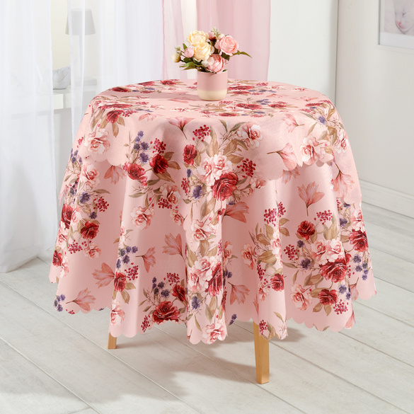 Tischdecke 'Rosen' Ø 160 cm Schäfer