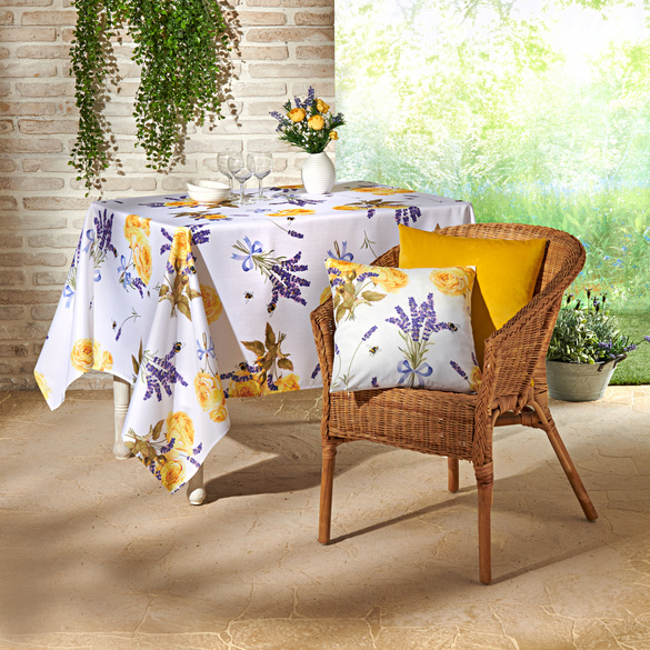 Tischdecke 'Rosen & Lavendel' Casa Bonita, 130x160 cm