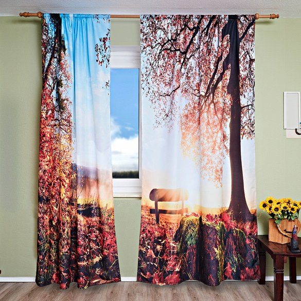 Vorhänge 'Goldener Herbst' 140 x 230 cm 2er-Set Eldo