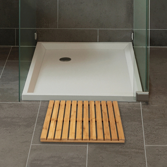WENKO Badematte, Bodenrost für Dusche, Bad, Pool mit rutschhemmender Unterseite