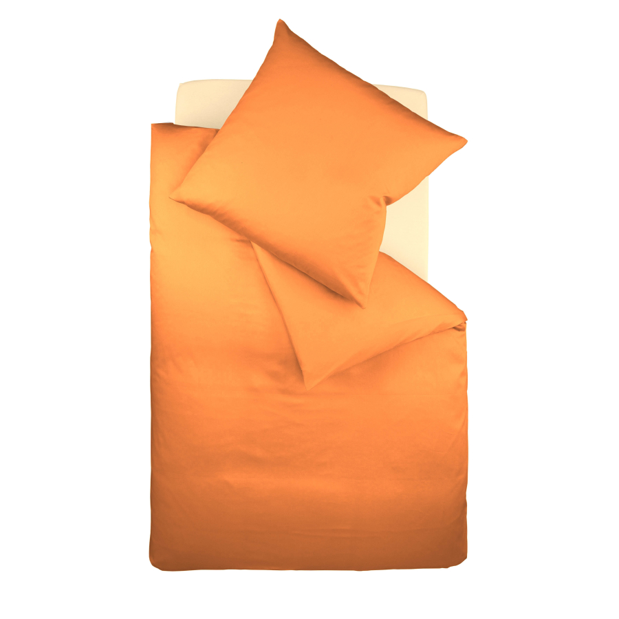fleuresse Colours Bettwäsche-Garnitur - orange - 200x220 / 2x80x80 cm