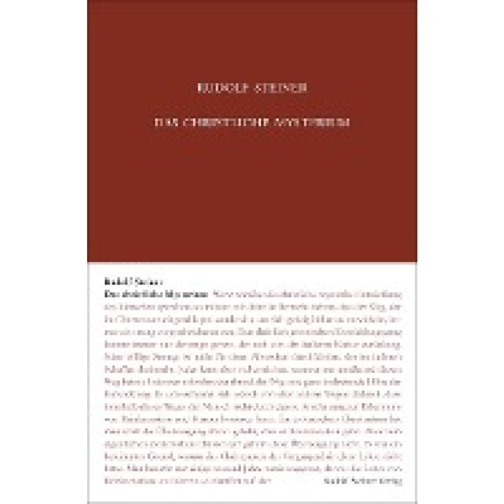 Steiner, Rudolf: Das christliche Mysterium