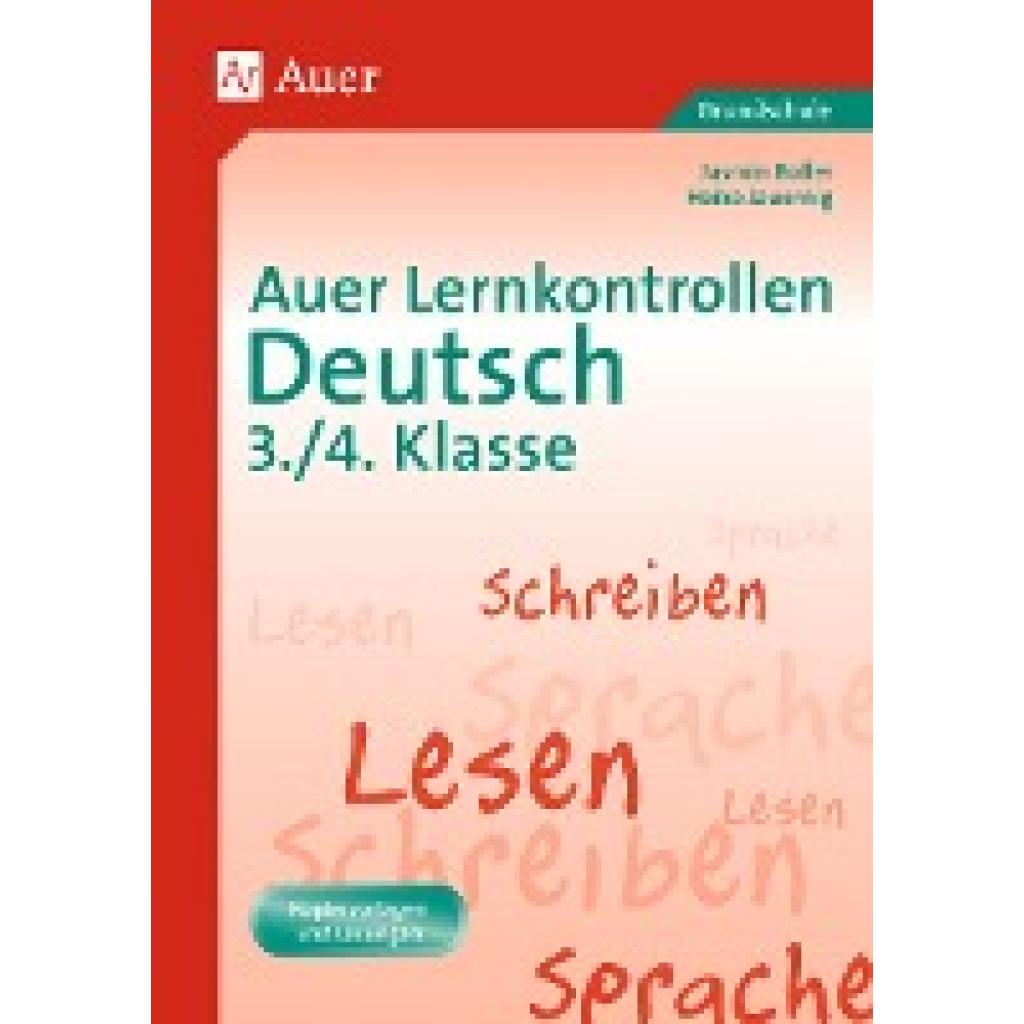 Boller, Jasmin: Auer Lernkontrollen Deutsch, Klasse 3/4