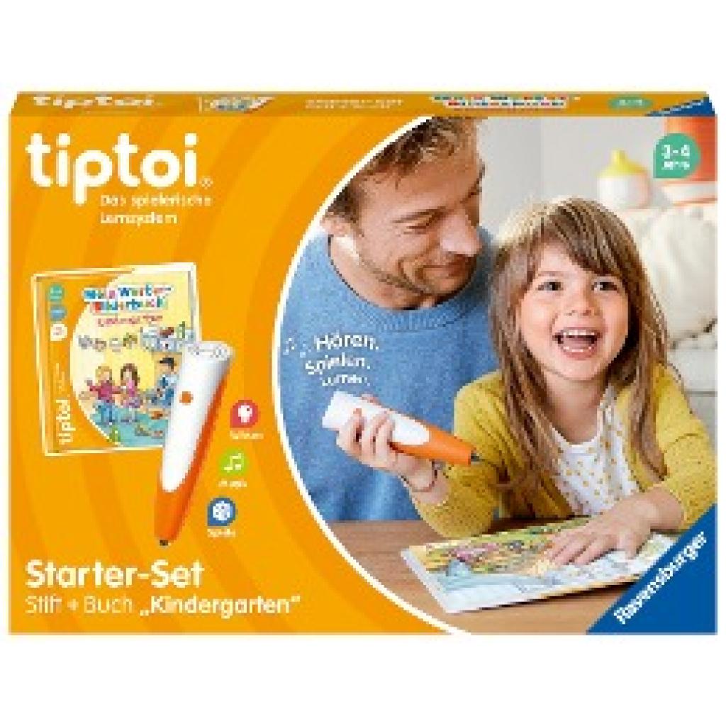 Grimm, Sandra: Ravensburger tiptoi Starter-Set 00113: Stift und Wörter-Bilderbuch Kindergarten- Lernsystem für Kinder ab 3 Jahren