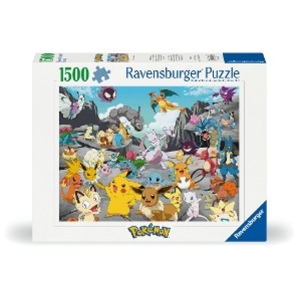 Ravensburger Puzzle 12000726 - Pokémon Classics - 1500 Teile Puzzle für Erwachsene und Kinder ab 14 Jahren, Pokémon Puzzle